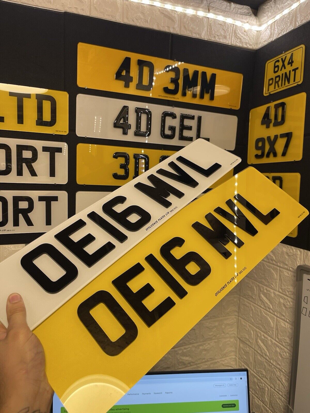 21 X 6 REAR & FRONT NUMBER PLATE SET RANGE ROVER SPORT ROAD LEGAL 4D 3D GEL
