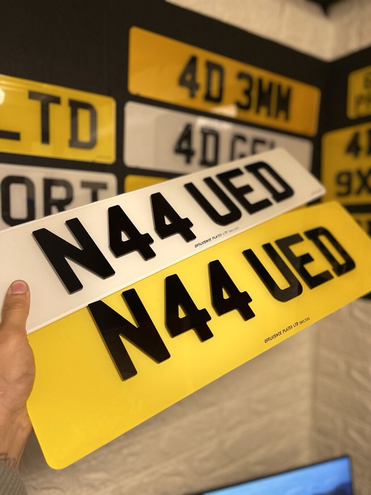 21 X 6 REAR & FRONT NUMBER PLATE SET RANGE ROVER SPORT ROAD LEGAL 4D 3D GEL