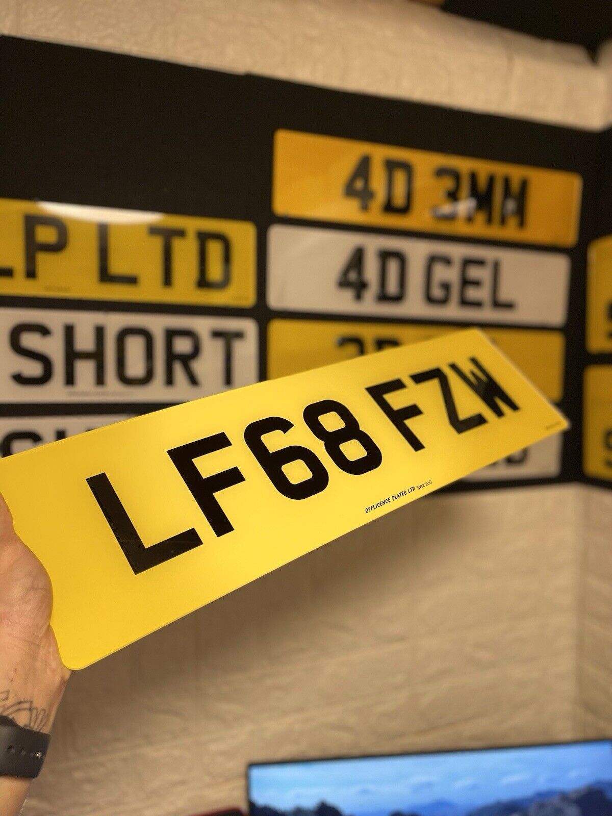 21 X 6 REAR & FRONT NUMBER PLATE SET RANGE ROVER SPORT ROAD LEGAL 4D 3D GEL