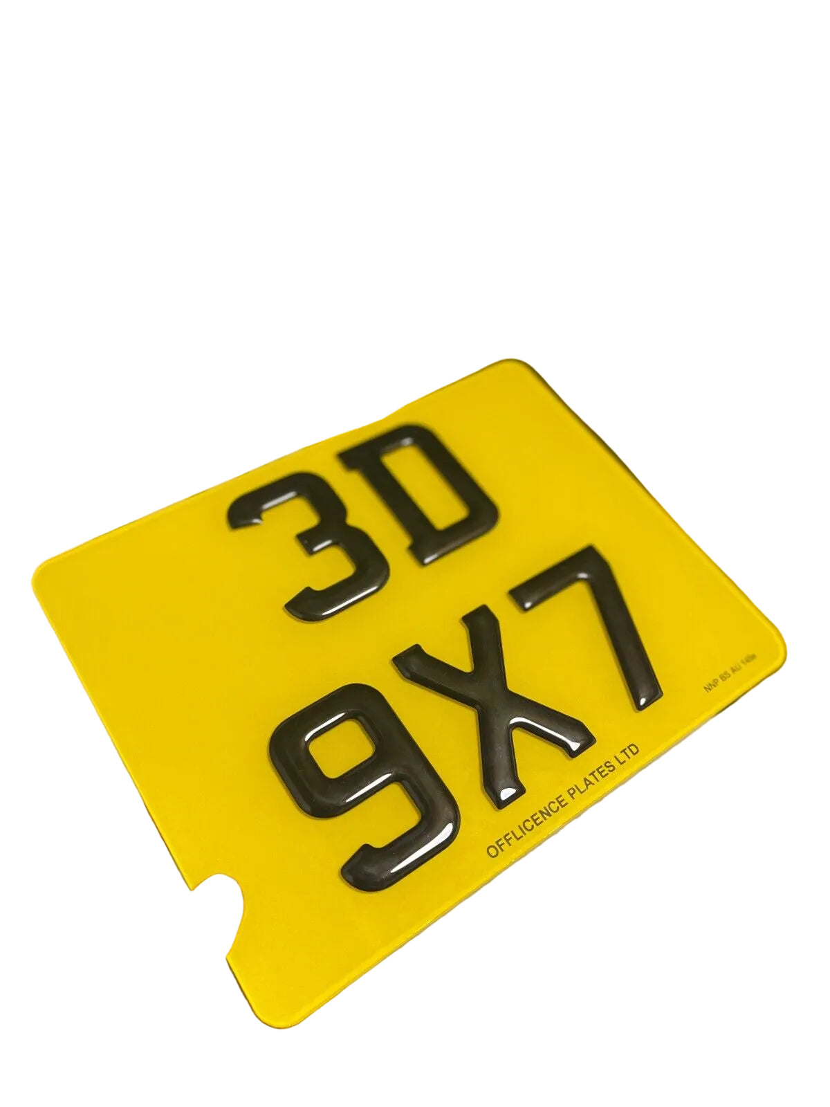 9x7 motorcycle 3D GEL road legal Number Plate