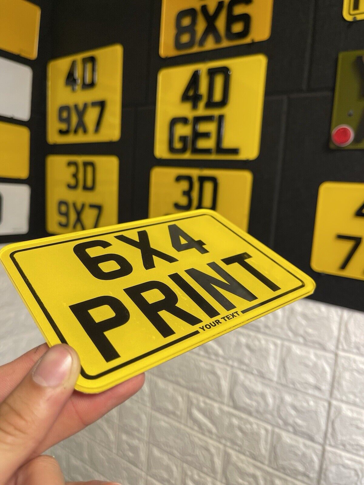 Small 6x4 motorcycle Motor Bike Novelty number plate Free Postage reflective