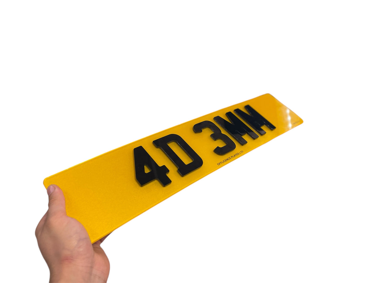 3D 4D 3mm Gel Number Plates - Design Your Number Plates Road Legal