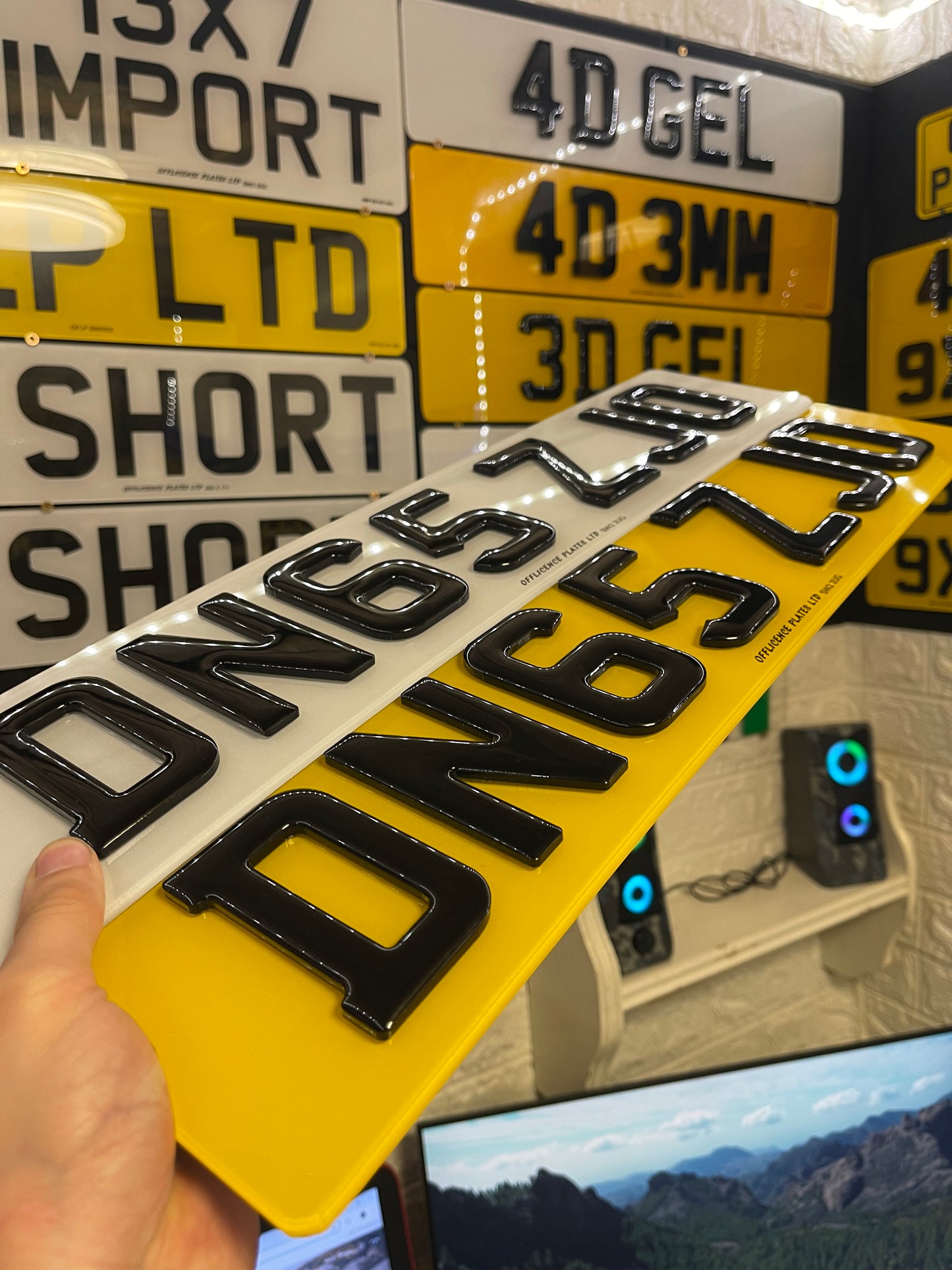 3D 4D  3mm Gel Number Plates - Design Your Number Plates Road Legal