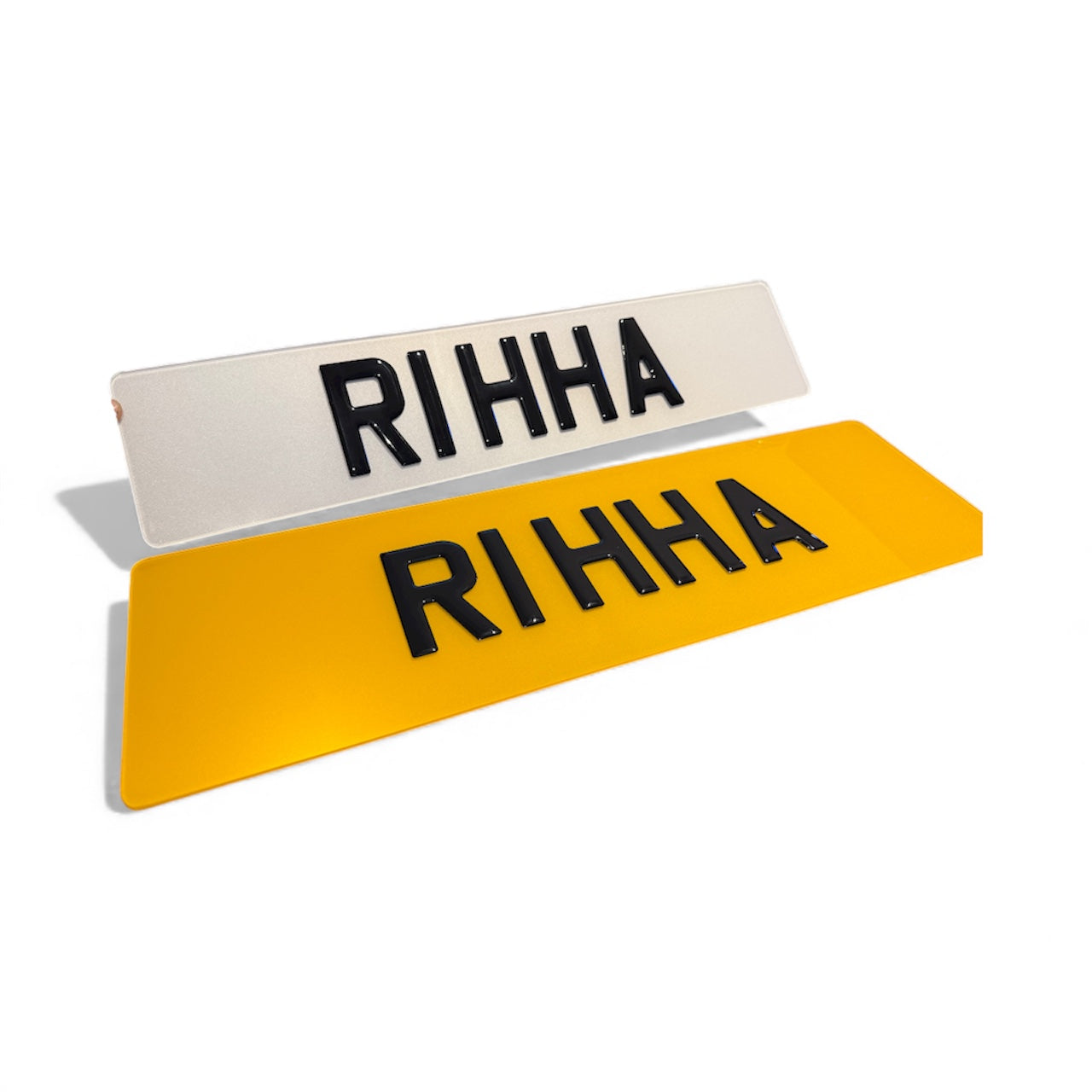 21 X 6 REAR & FRONT NUMBER PLATE SET RANGE ROVER SPORT ROAD LEGAL 4D 3D GEL