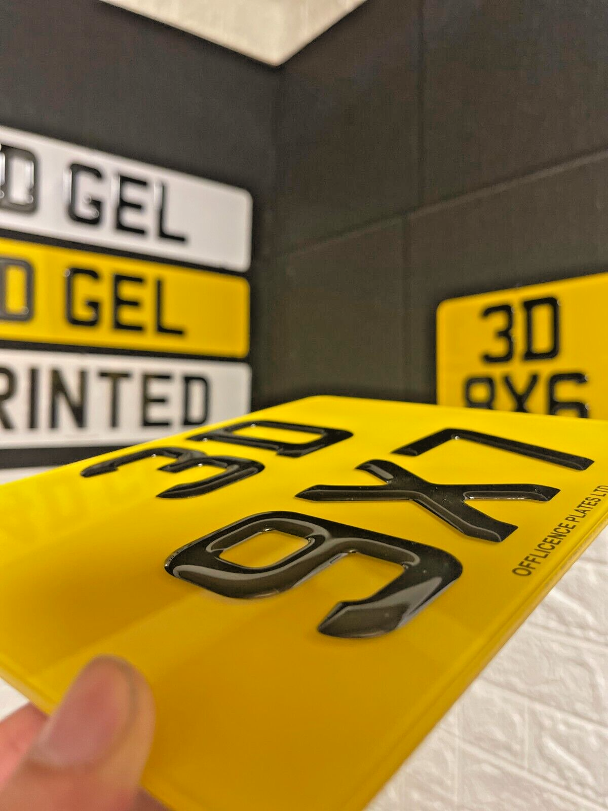 9x7 motorcycle 3D GEL  road legal Number Plate