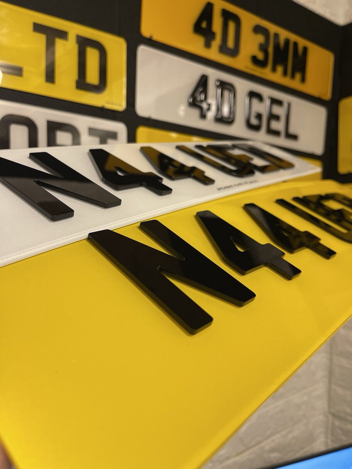 21 X 6 REAR & FRONT NUMBER PLATE SET RANGE ROVER SPORT ROAD LEGAL 4D 3D GEL