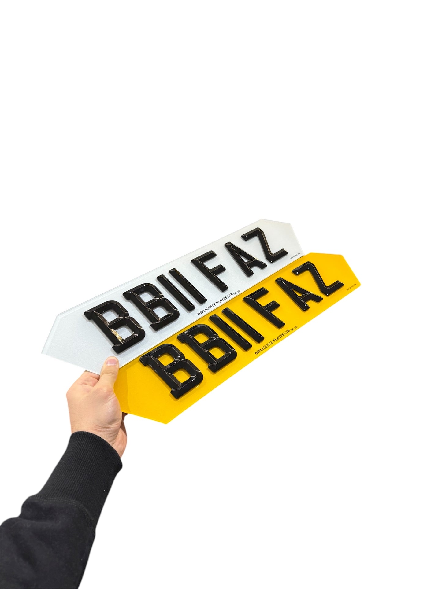 4D RETRO BEVLED ROAD LEGAL PLATES