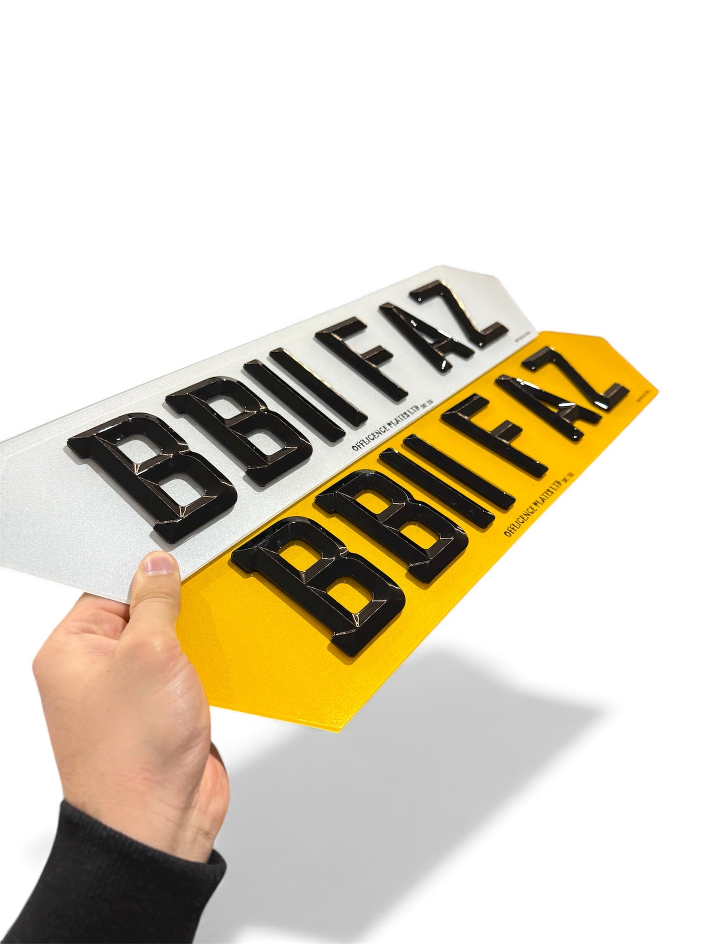 4D RETRO BEVLED ROAD LEGAL PLATES