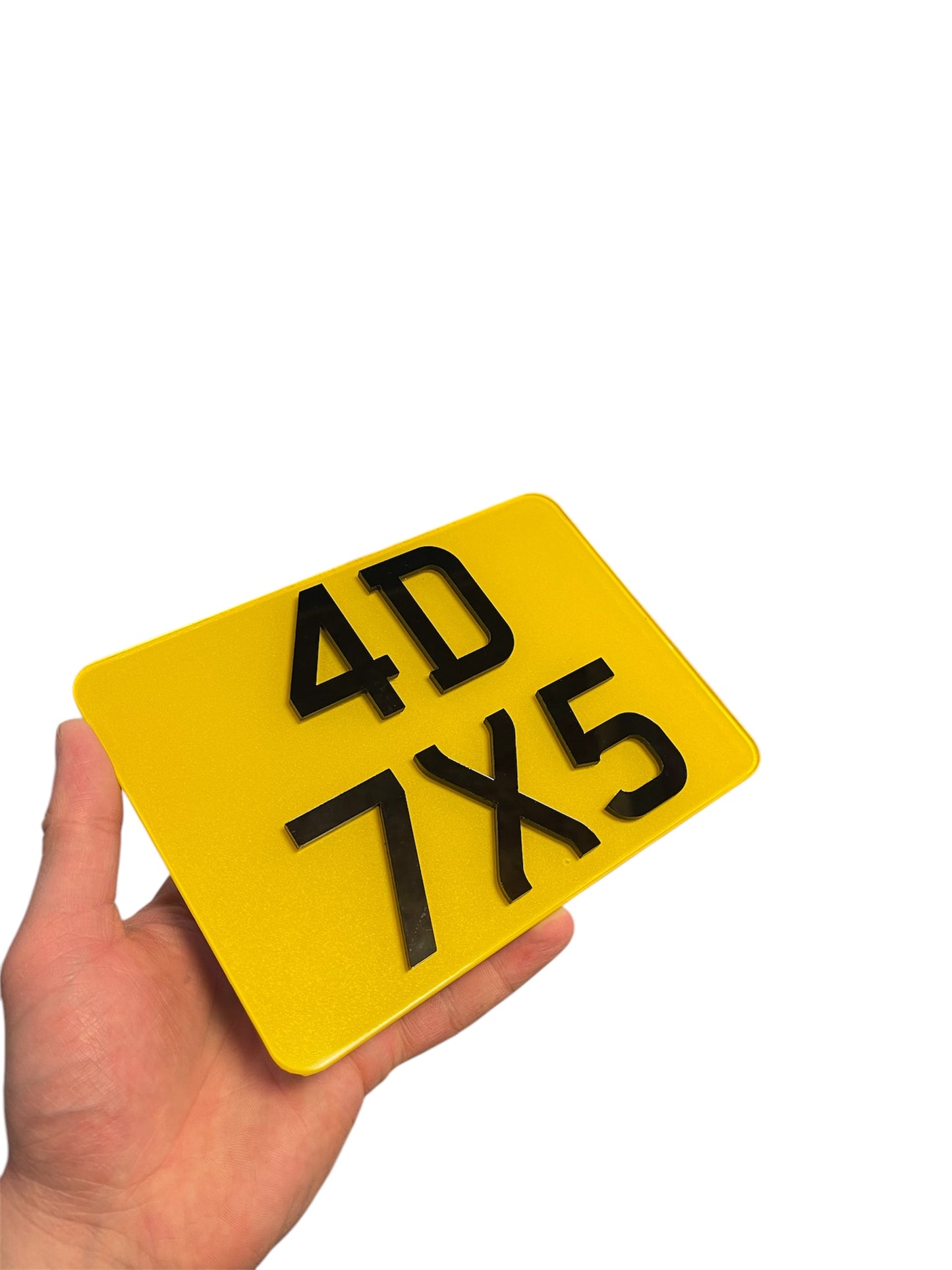 7x5 3D-4D Premium Motorcycle Show Number Plate.