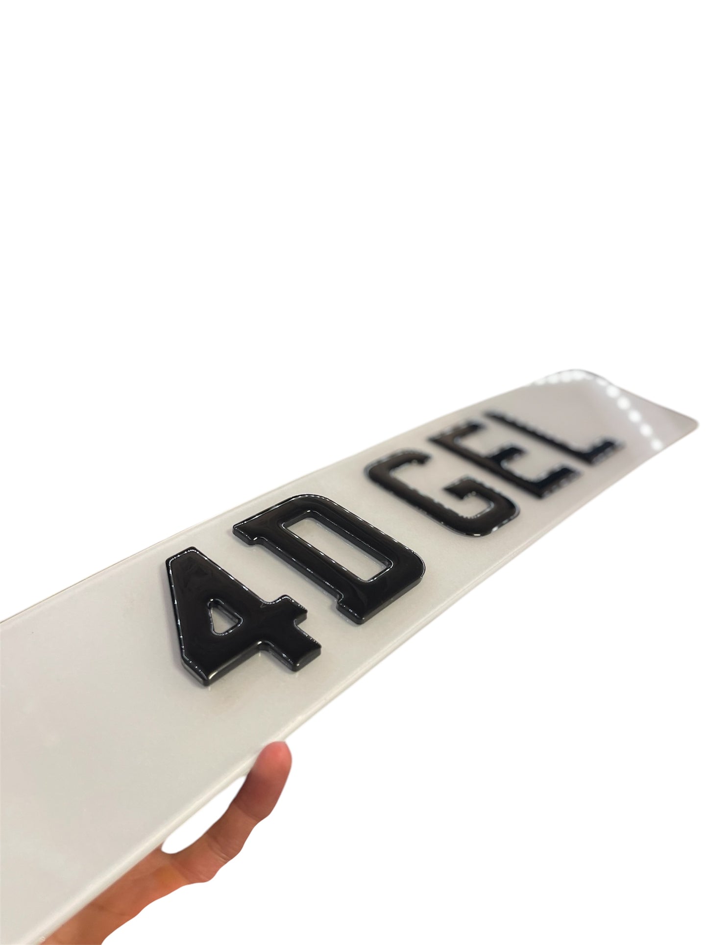 3D 4D  3mm Gel Number Plates - Design Your Number Plates Road Legal