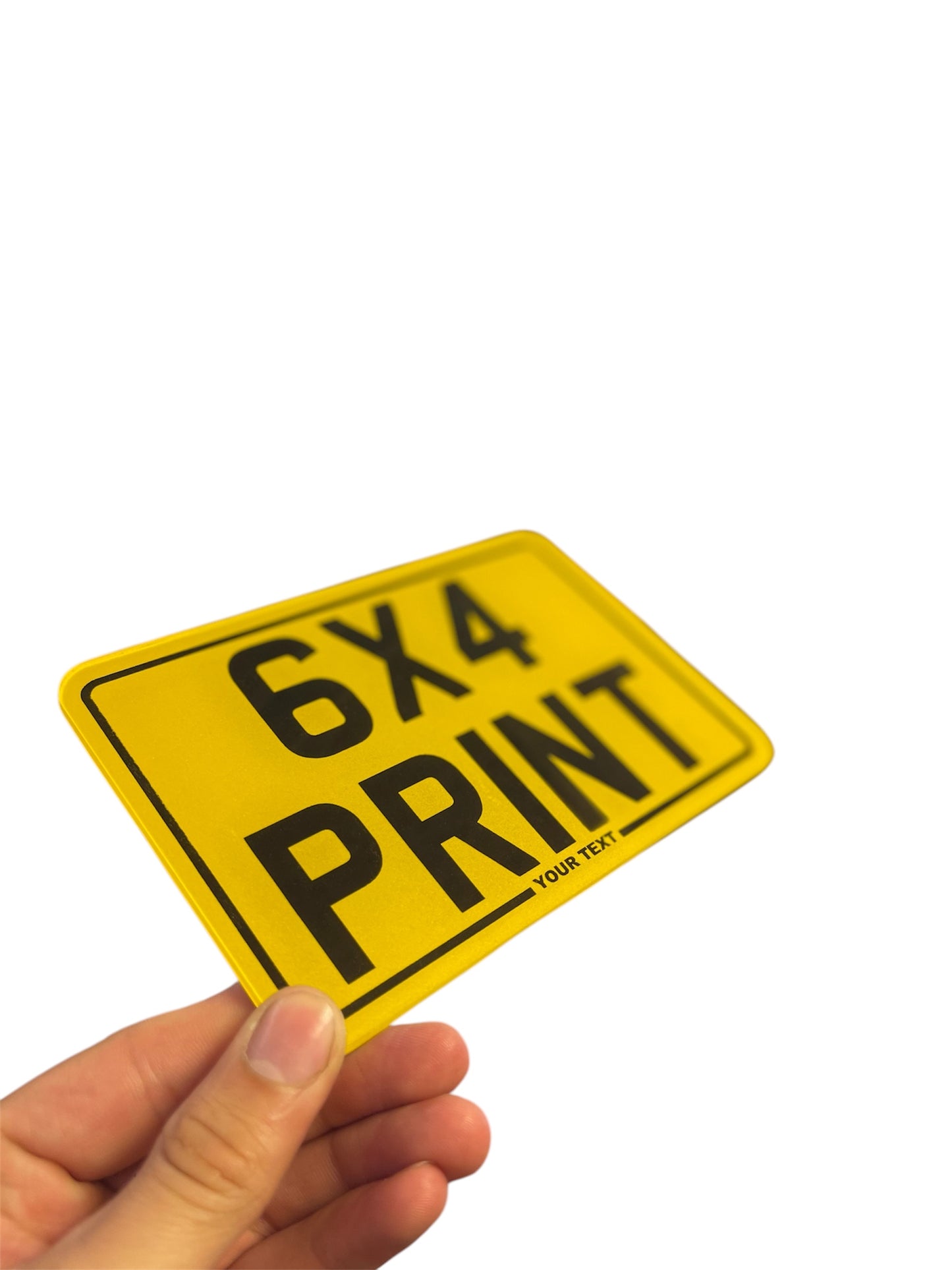 Small 6x4 motorcycle Motor Bike Novelty number plate Free Postage reflective