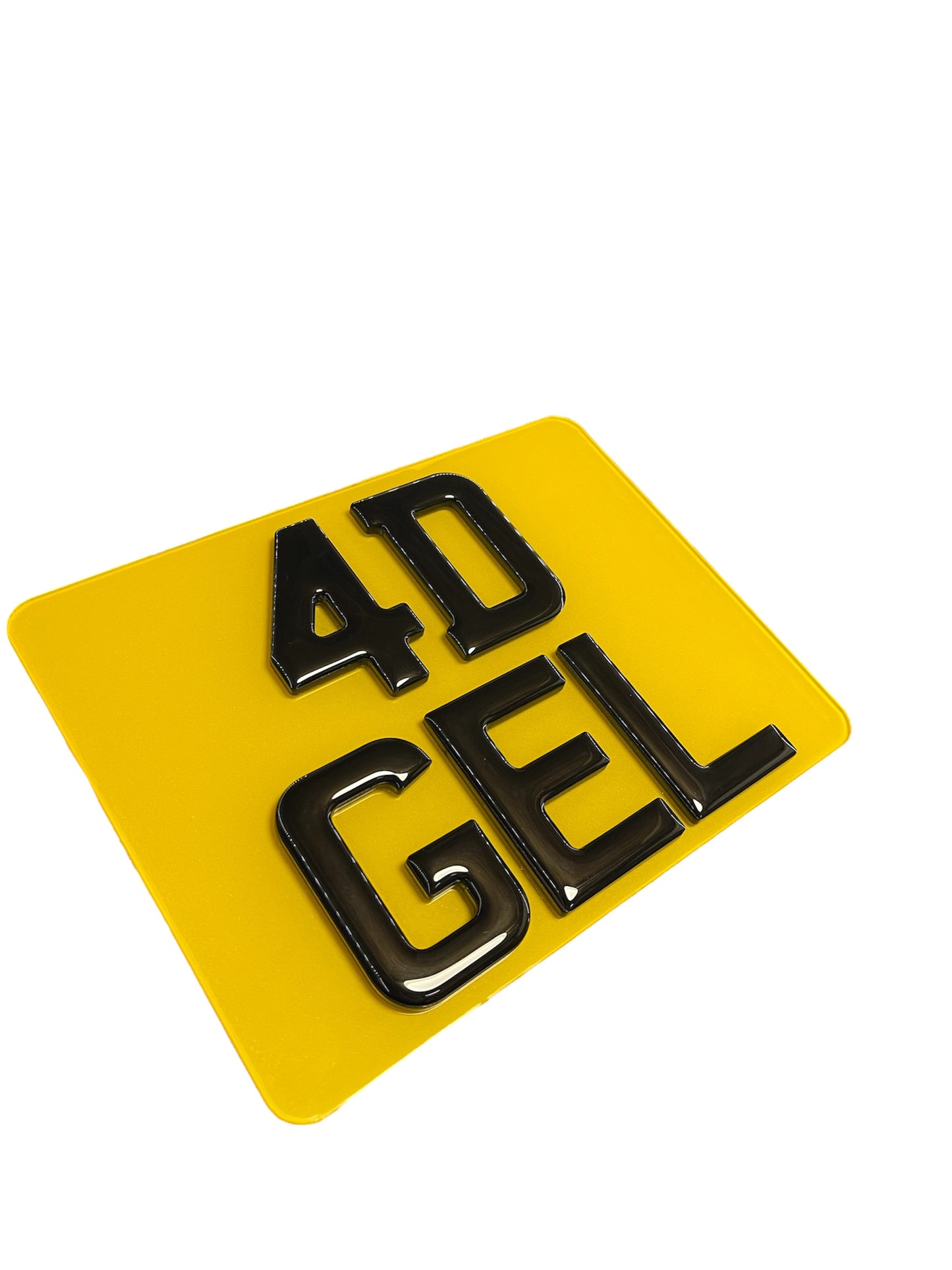 8x6 4D  Gel Motorbike Show Number Plate