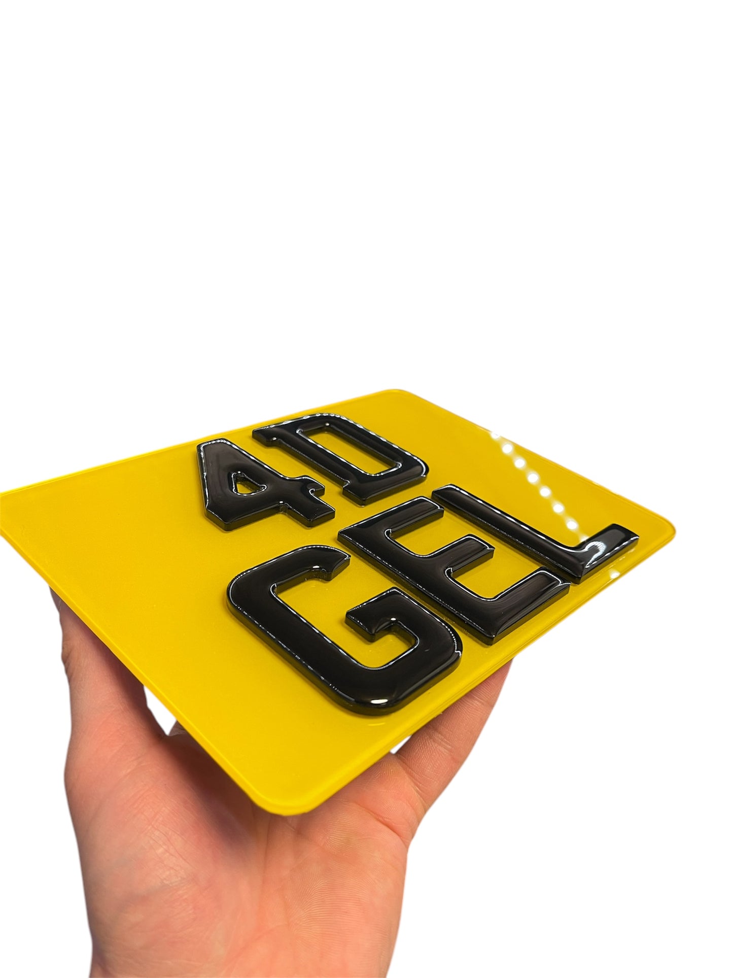 8x6 4D  Gel Motorbike Show Number Plate