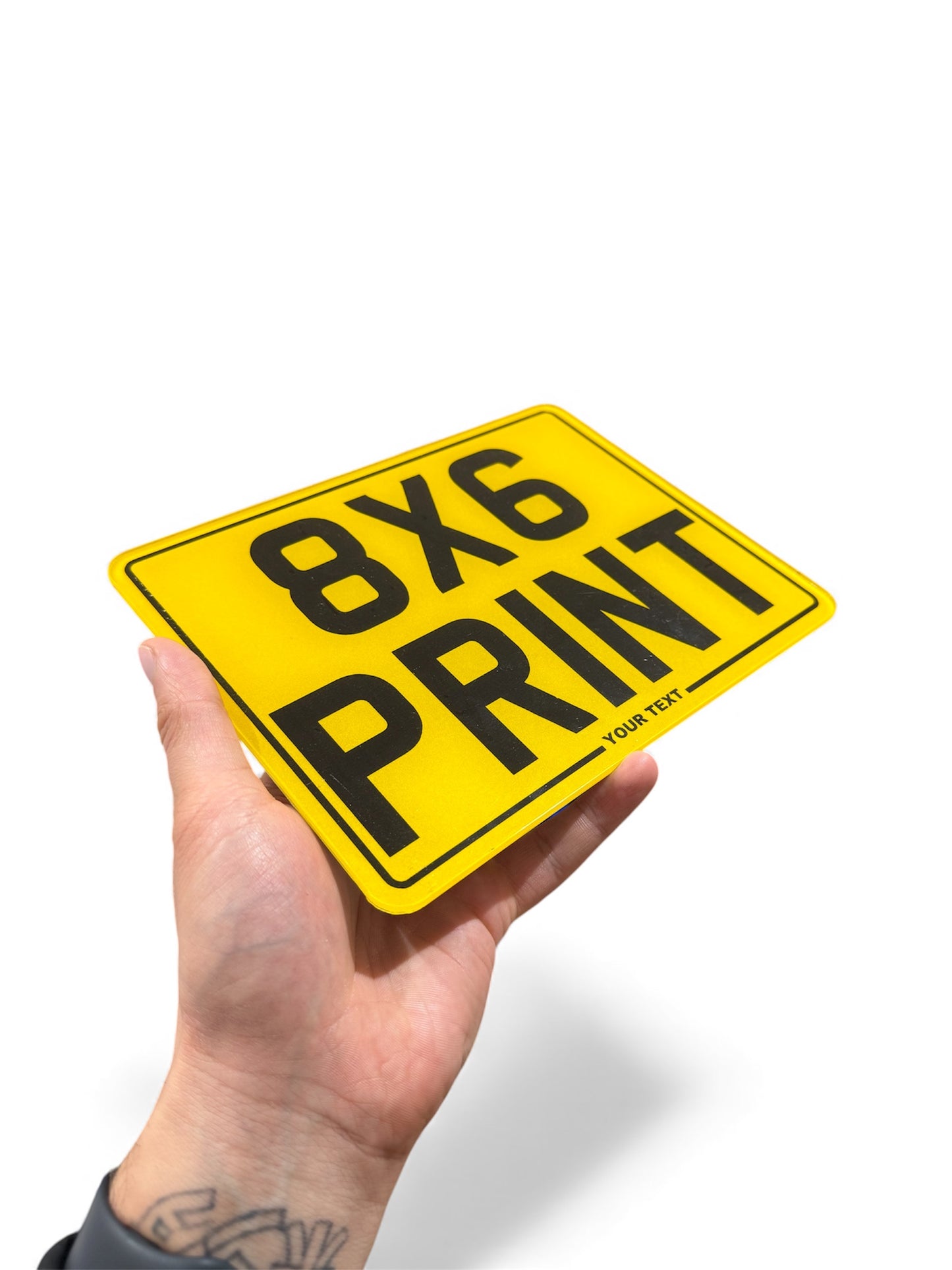 8X6 Reflective Track Day Plate Motorbike Show Number Plate With Slogan