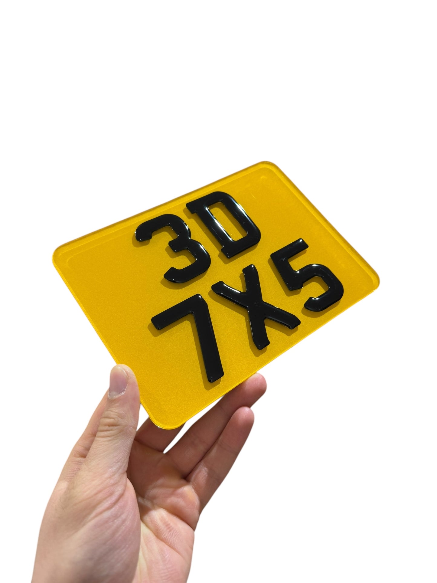 7x5 3D GEL Premium Motorcycle Show Number Plate.