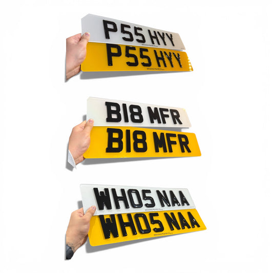3D 4D  3mm Gel Number Plates - Design Your Number Plates Road Legal